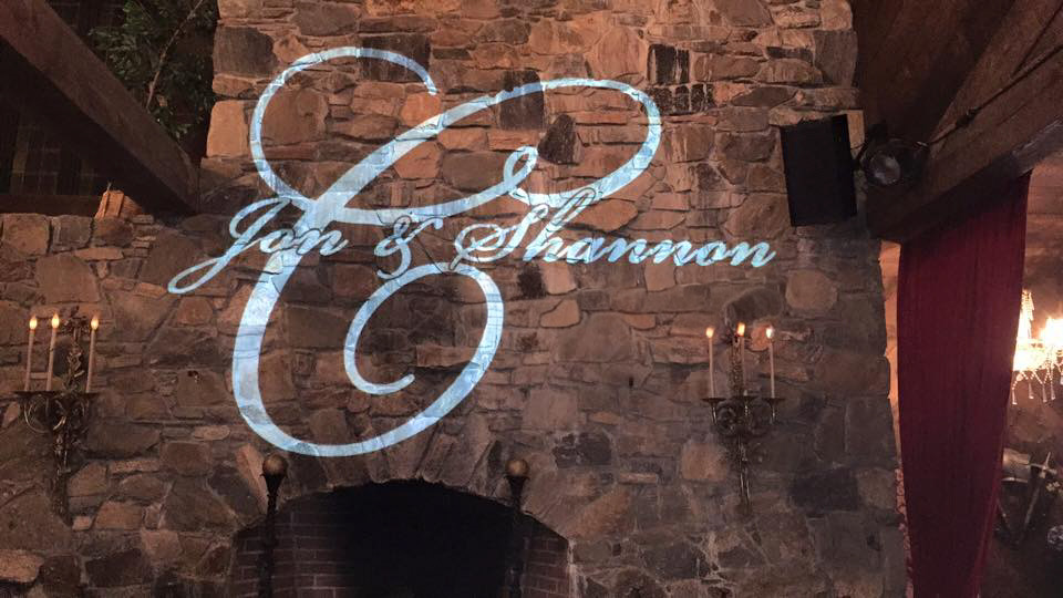 monogram on fireplace at bill millers castle
